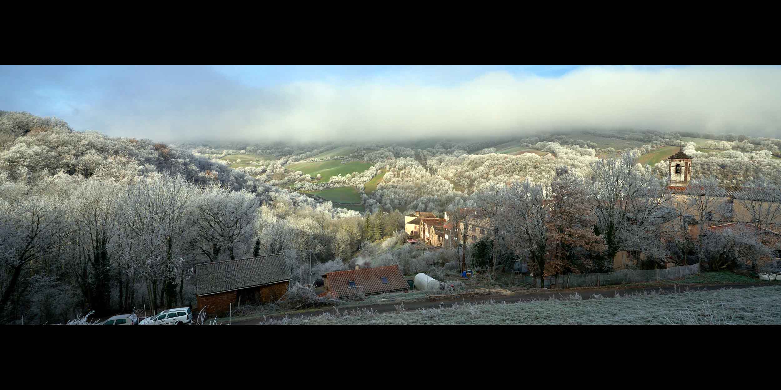 Campagne aveyronnaise La Cazotte en hiver - Aveyron countryside La Cazotte in winter